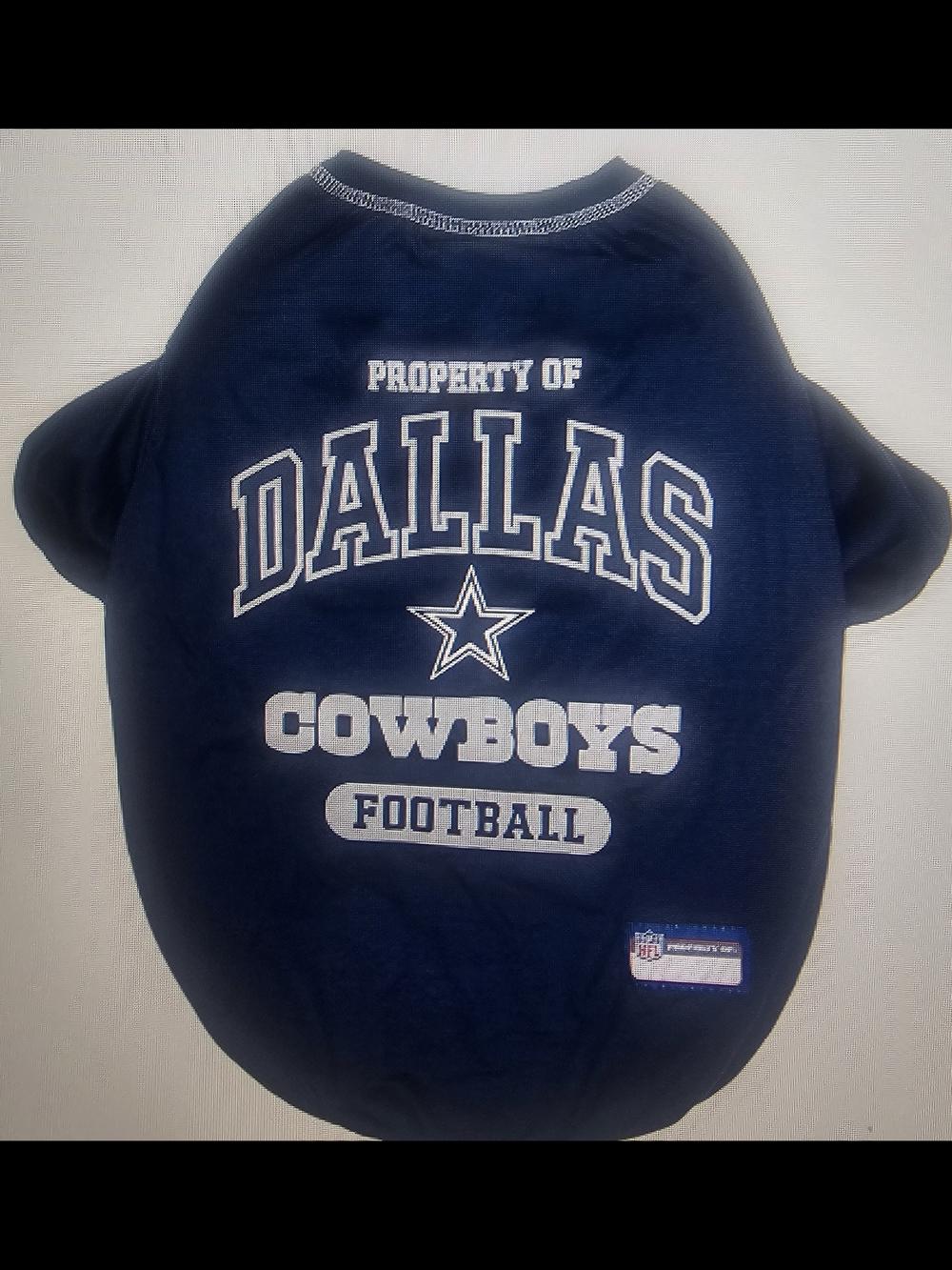 NWT NFL Dallas Cowboys Navy Dog Tshirt NEW with Team Graphics XL